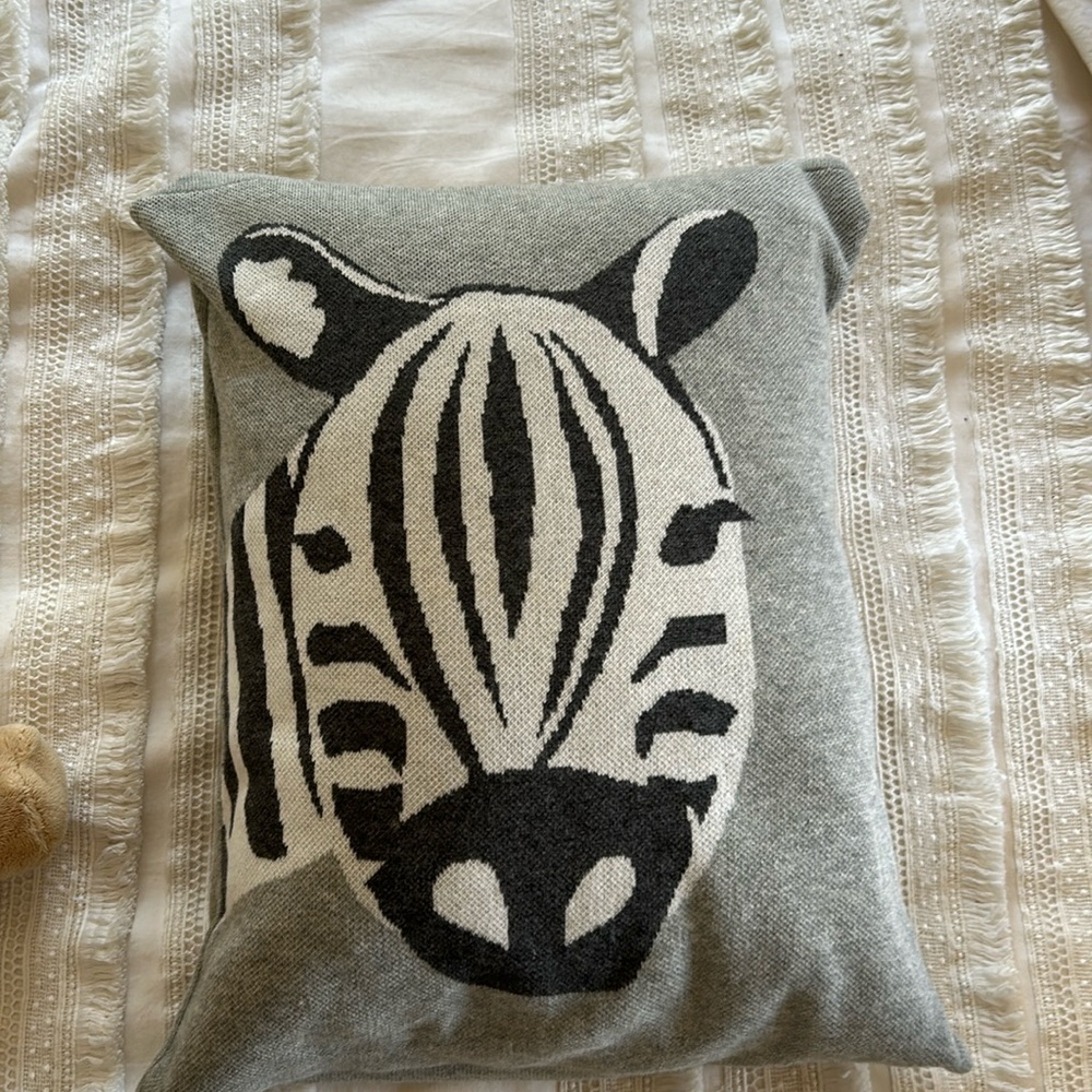 Pottery Barn Kids giraffe, pillow case and insert